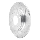 R1 98-15 Ford Fusion Rear Right Drilled & Slotted Silver Brake Rotor