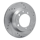 R1 77-88 Porsche 924 Rear Right Drilled & Slotted Silver Brake Rotor