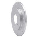 R1 88-94 Buick Regal Rear Left Drilled & Slotted Silver Brake Rotor