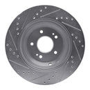 R1 18-20 Genesis G80 Front & Rear Drilled & Slotted Silver Brake Rotor Set