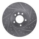R1 18-20 Land Rover Range Rover Sport Front Right Drilled & Slotted Silver Brake Rotor