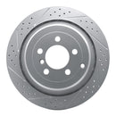 R1 06-12 Land Rover Range Rover Rear Left Drilled & Slotted Geo-Carbon Rotor
