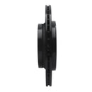 R1 03-14 Volvo XC90 Rear Left Drilled & Slotted Black Brake Rotor