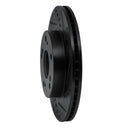 R1 12-15 Acura ILX Front Right Drilled & Slotted Black Brake Rotor