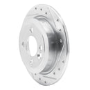R1 02-08 Mini Cooper Front & Rear Drilled & Slotted Silver Brake Rotor Set