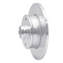 R1 85-02 Volkswagen CORRADO Rear Right Drilled & Slotted Silver Brake Rotor