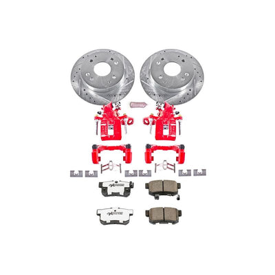 Power Stop 09-11 Honda Civic Front & Rear Z26 Street Warrior Brake Kit w/Calipers