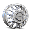 Mayhem 8107D Cogent Dually 17x6.5 8x210 BP 125mm Offset 154.2mm Bore Polished Wheel