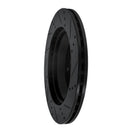 R1 15-21 Mercedes-Benz S560 Rear Left Drilled & Slotted Black Brake Rotor