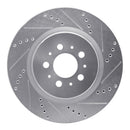 R1 04-07 Volvo V70 Front & Rear Drilled & Slotted Silver Brake Rotor Set