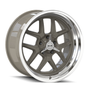 Ridler 610 17x7 / 5x120.65 BP / 0mm Offset / 83.82mm Hub Gloss Grey Polished Wheel