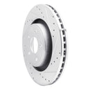 R1 06-10 Jeep Grand Cherokee Front Drilled & Slotted Silver Brake Rotor Set