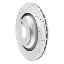 R1 05-11 Audi A6 Quattro Rear Left Drilled & Slotted Silver Brake Rotor