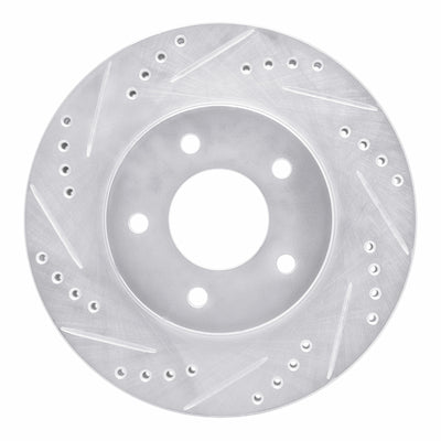 R1 94-01 Buick Regal Front Left Drilled & Slotted Silver Brake Rotor