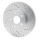 R1 99-14 Honda Pilot Front Drill & Slot Silver Rotors