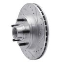 R1 1988-1991 Chevrolet C1500 Front Right Drilled & Slotted Silver Brake Rotor