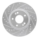 R1 2020-2025 Hyundai Elantra Front Left Drilled & Slotted Silver Brake Rotor