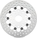 Twin Power 08-13 FLH FLT 08-16 FLHR 6-17 DYNA Front 11.8 Floating Rotor With Holes Silver