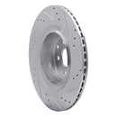 R1 09-20 Nissan 370Z Rear Left Drilled & Slotted Silver Brake Rotor