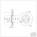 DFC 14-23 Nissan Qashqai (Canada) Front GeoSPEC Coated Rotor