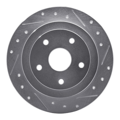 R1 92-97 Subaru SVX Rear Right Drilled & Slotted Silver Brake Rotor