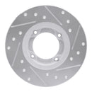 R1 80-82 Toyota Tercel Front Left Drilled & Slotted Silver Brake Rotor