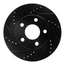R1 97-05 Buick LeSabre Front Left Drilled & Slotted Black Brake Rotor