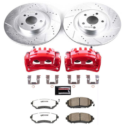 Power Stop 09-10 Subaru Forester Front & Rear Z26 Street Warrior Brake Kit w/Calipers