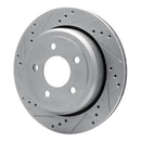 R1 03-11 Ford Crown Victoria Front & Rear Drilled & Slotted Silver Brake Rotor Set