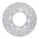 R1 76-81 Honda Accord Hatchback Front Right Drilled & Slotted Silver Brake Rotor