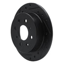 R1 90-01 Acura Integra Front & Rear Drilled & Slotted Black Brake Rotor Set