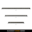 Go Rhino Xplor Blackout Combo Series Sgl Row LED Light Bar w/Amber (Side/Track Mount) 20.5in. - Blk