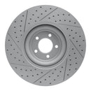 R1 10-24 Jaguar F-Type Front Right Drilled & Slotted Geo-Carbon Rotor