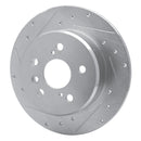 R1 92-03 Lexus ES300 Rear Left Drilled & Slotted Silver Brake Rotor