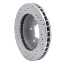 R1 88-00 Cadillac Escalade Front Right Drilled & Slotted Silver Brake Rotor