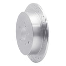 R1 10-20 Lexus RX450h Front & Rear Drilled & Slotted Silver Brake Rotor Set