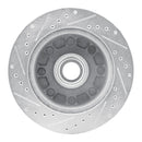 R1 92-94 Ford E-250 Econoline Front Right Drilled & Slotted Silver Brake Rotor