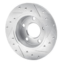 R1 99-05 Audi A6 Quattro Rear Left Drilled & Slotted Silver Brake Rotor
