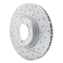 R1 10-24 Audi RS E-Tron Gt Right Front Drilled & Slotted Geo-Carbon Rotor