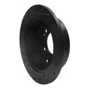 R1 10-13 Kia Soul Rear Right Drilled & Slotted Black Brake Rotor
