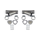 Granatelli 2.25in Aluminized Mild Steel Manual Dual Exhaust Cutout w/Slip Fit & Band Clamps