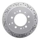 R1 98-07 Lexus Lx470 Rear Right Drilled & Slotted Geo-Carbon Rotor