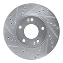 R1 07-10 Kia Rondo (Canada) Front Left Drilled & Slotted Silver Brake Rotor
