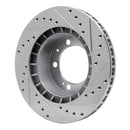 R1 89-97 Porsche 911 Front Left Drilled & Slotted Silver Brake Rotor