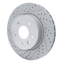 R1 00-06 Jaguar Xjr Rear Left Drilled & Slotted Geo-Carbon Rotor