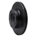 R1 97-04 Porsche Boxster Front Left Drilled & Slotted Black Brake Rotor