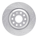 R1 12-25 Audi S3 Front & Rear Drilled & Slotted Silver Brake Rotor Set