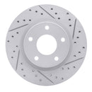 R1 13-19 Nissan Sentra Front Right Drilled & Slotted Geo-Carbon Rotor
