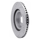 R1 18-20 Genesis G80 Front Right Drilled & Slotted Silver Brake Rotor