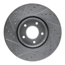 R1 07-13 Mazda 3 Front Drilled & Slotted Silver Brake Rotor Set